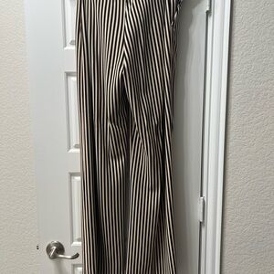 New York & Company Black and White Striped Pants